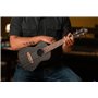 Ortega Guitars Ukulélé Concert Acoustique – Série Timber – Housse Incluse – Ébène, Naturel (RUEB-CC)