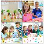 HOWAF 1000+ Animaux Fruits Légumes Autocollants 3D pour Enfant Fille Garcon Artisanat, 48 Feuilles Autocollants Gommettes Sticke