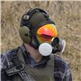 PD-100 Inferno Masque respiratoire intégral à effet miroir à vapeur organique et particules – Double filtration au charbon actif
