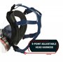 PD-100 Inferno Masque respiratoire intégral à effet miroir à vapeur organique et particules – Double filtration au charbon actif