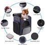 Morpilot Sac Transport Chat, Sac à Dos pour Chat et Petit Chien, Sac a Dos Transport Chien Respirant et Pliable avec Laisse de S