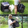 Morpilot Sac Transport Chat, Sac à Dos pour Chat et Petit Chien, Sac a Dos Transport Chien Respirant et Pliable avec Laisse de S