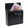 VORVIL Boîte aux Lettres Murale avec Serrure pour Lettres, Colis ou clés - en Acier Robuste avec revêtement en Poudre Noir - Pro