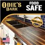 Odie's Foncé • Finition et stabilisateur pour bois • Obscurcit avec le temps • Bocal en verre de 255 g • Finition non toxique et