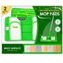 Turbo - Lot de 2 tampons réutilisables compatibles avec les serpillères Swiffer Sweeper - Recharges en microfibre lavables pour