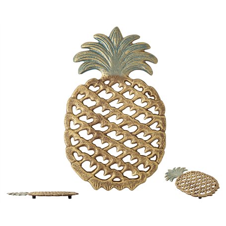 Comfify Dessous de Plat en Fonte en Forme d'ananas - Dessous de Verre décoratif en Fonte pour Cuisine ou Table à Manger - Design
