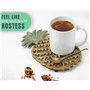 Comfify Dessous de Plat en Fonte en Forme d'ananas - Dessous de Verre décoratif en Fonte pour Cuisine ou Table à Manger - Design