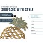 Comfify Dessous de Plat en Fonte en Forme d'ananas - Dessous de Verre décoratif en Fonte pour Cuisine ou Table à Manger - Design