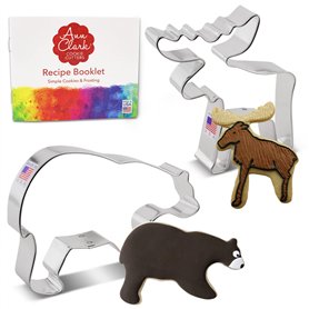 Ann Clark Cookie Cutters Ensemble de 2 emporte-pièces faune sauvage avec livret de recettes