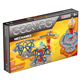 GEOMAG - MECHANICS Magnétic Motion - 146 Pièces - Jeu de Construction d'Engrenages Magnétiques pour Enfants dès 7 Ans - Mouvemen