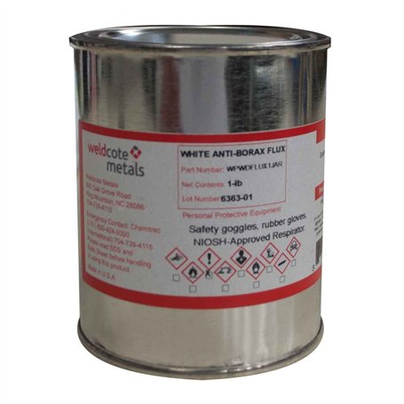 Weldcote Metals Flux de brasage anti-borax 0