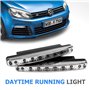 circulation diurnes – Maso 2 x Super Brillant Blanc 8 LED DRL Voiture Conduite de jour lumière lampe frontale