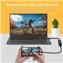 KDR Cartes de Capture Audio Vidéo Hdmi vers Usb3.0 4k 1080p Enregistrement via Caméscope Dslr Action Cam pour Scquisition Haute 