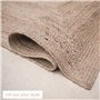 RAJRANG Grand Tapis rectangulaire en Jute - 244 x 153 cm Fibres Naturelles tressées Tapis Bio réversible pour la Maison décorati