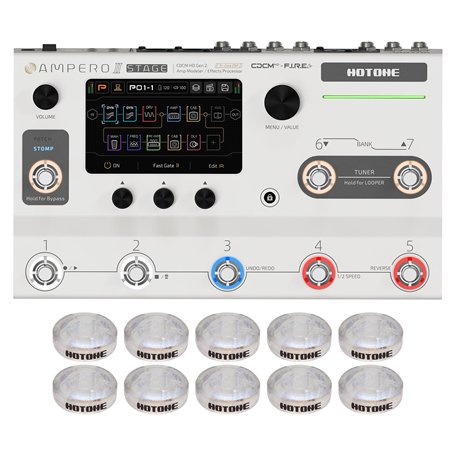 HOTONE Guitare Basse Multi-effets Processeur avec écran tactile Guitares Basses Modélisation IR Boxes Simulation avec FX Loop MI