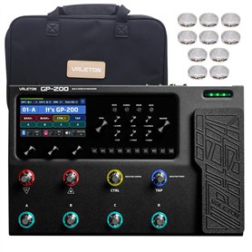 VALETON Processeur Multi-Effets pour Guitare et Basse avec Modélisation d'Ampli IR Cabinets 240+ Effets 140 Simulations d'Ampli