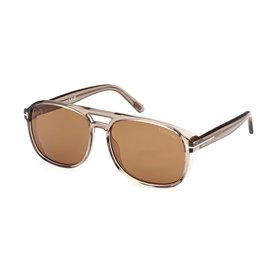 Tom Ford Lunettes de Soleil ROSCO FT 1022 Dark Havana/Green 58/16/140 unisexe