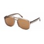 Tom Ford Lunettes de Soleil ROSCO FT 1022 Dark Havana/Green 58/16/140 unisexe