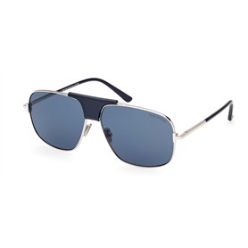 Tom Ford Lunettes de Soleil TEX FT 1096 SHINY PALLADIUM/BLUE 62/13/140 unisexe