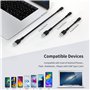 30cm Câble USB C Court, [Lot de 5] Câble USB A vers USB Type C 3A Charge Rapide Cable USB C Android Auto pour Samsung Galaxy A12