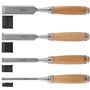 Deuson des Ciseaux en Bois 4pcs Sigle des Ciseaux de Sculpture en Bois en Acier Chrome-Vanadium Tranchant avec des poignées de h