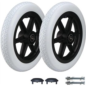 NLAVW 2PCS Ensemble de Roues arrière pour Fauteuil Roulant 12 Pouces
