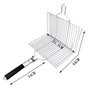 Panier de Gril Pliable avec Poignée en Amovible pour