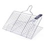 Panier Grille pour Barbecue, Panier à Griller Portable en Acier Inoxydable, Panier de Gril Pliable avec Poignée en Amovible pour