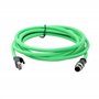 HangTon Câble réseau M12 4 broches D-code mâle vers RJ45 Ethernet Cat5e pour système de vision industrielle PoE automatisation h