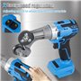 JTNero Grignoteuse électrique en Métal 18/21 V Coupe-Tôle À Double Tête Tranchante Précision Plaque De Coupe Poinçon Cisailles P