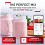 Tefal Blendforce II Blender BL420840 - Pichet en plastique de 2 L, capacité efficace de 1,25 l, 600 W, 4 lames amovibles en acie