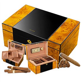 WHRAOY Cave À Cigares – Boîte À Cigares : 150 Cigares