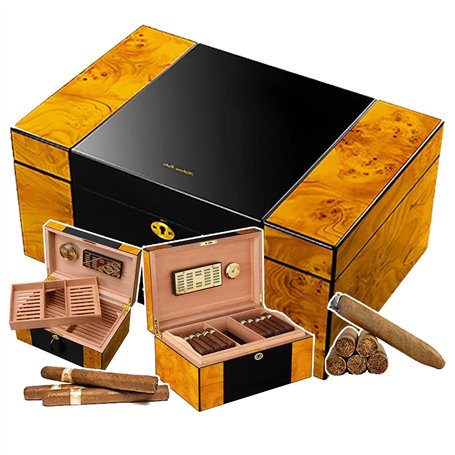 WHRAOY Cave À Cigares – Boîte À Cigares : 150 Cigares