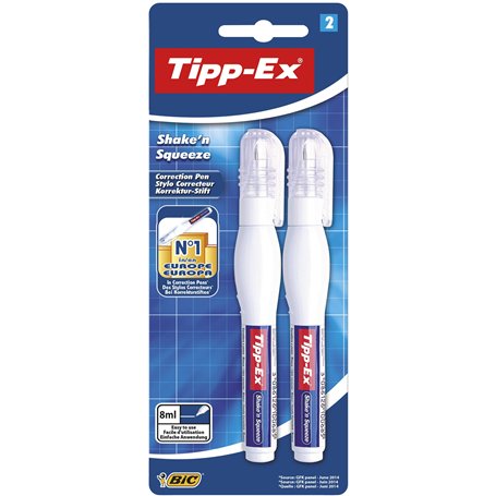 Tipp-Ex - Shake'n Squeeze - Blister de 2 Stylos Correcteurs