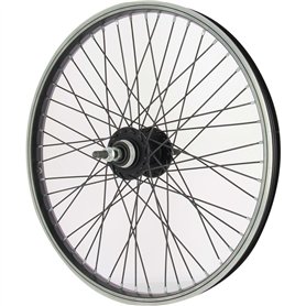 Bike Original - Roue Arrière BMX 20" - Jante Alu Simple Paroi 48 Trous - Moyeu Acier à Écrous - Freinage sur Jante - Compatible