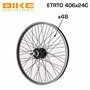 Bike Original - Roue Arrière BMX 20" - Jante Alu Simple Paroi 48 Trous - Moyeu Acier à Écrous - Freinage sur Jante - Compatible 