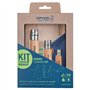 OPINEL - Kit Cuisine Nomade - Couteau Cranté + Tire-Bouchon Décapsuleur + Éplucheur + Planche à Découper + Serviette - Lame Acie