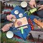OPINEL - Kit Cuisine Nomade - Couteau Cranté + Tire-Bouchon Décapsuleur + Éplucheur + Planche à Découper + Serviette - Lame Acie
