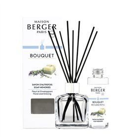 MAISON BERGER - Bouquet Parfumé Savon d'Autrefois - Diffuseur Parfum Maison + 8 Bâtonnets - Diffusion Longue Durée