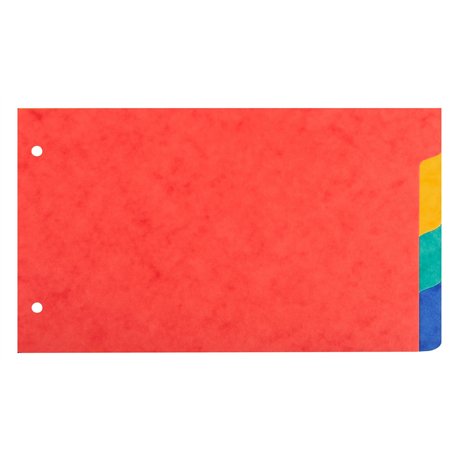 Exacompta - Réf. 704E - Paquet de 10 intercalaires pour fiches bristol en véritable carte lustrée souple 225g/m2 FSC® avec 4 ong