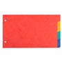 Exacompta - Réf. 704E - Paquet de 10 intercalaires pour fiches bristol en véritable carte lustrée souple 225g/m2 FSC® avec 4 ong