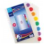 Viquel Lot de 8 Intercalaires en polypropylène Round Color A4
