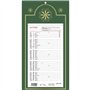LECAS - 1 Plaque Calendrier Mensuel Long Classique - Janv. à Déc. 2023 - 16 x 33,3 cm - 4 coloris disponibles