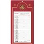 LECAS - 1 Plaque Calendrier Mensuel Long Classique - Janv. à Déc. 2023 - 16 x 33,3 cm - 4 coloris disponibles