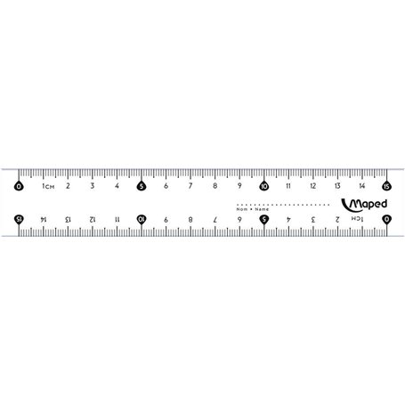 MAPED 146507 Règle Essentials 15 cm double graduation