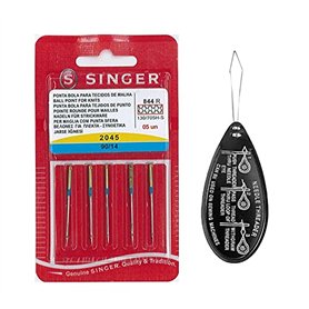 Singer Ball Point Stretch (Pointe à Bille S'étirer) 2045 Lot de 5 Aiguilles pour Machine à Coudre