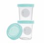 dBb Remond Pots de Conservation pour Lait Maternel – 3 Couvercles + 1 adaptable au tire lait - Zone de Marquage - 3 x 180 ml – M