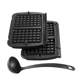Tefal Plaques à gaufres XA7238 pour Optigrill - En aluminium moulé sous pression - Revêtement antiadhésif - Gaufres belges - Net