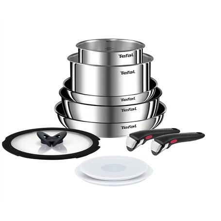 Tefal Ingenio Emotion L897SA74 Lot de 10 casseroles et poêles en acier inoxydable