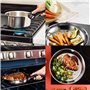 Tefal Ingenio Preference On Lot de 2 Poêles 24/28 cm + poignée amovible, Induction, Acier inoxydable, Empilable, Compatible lave